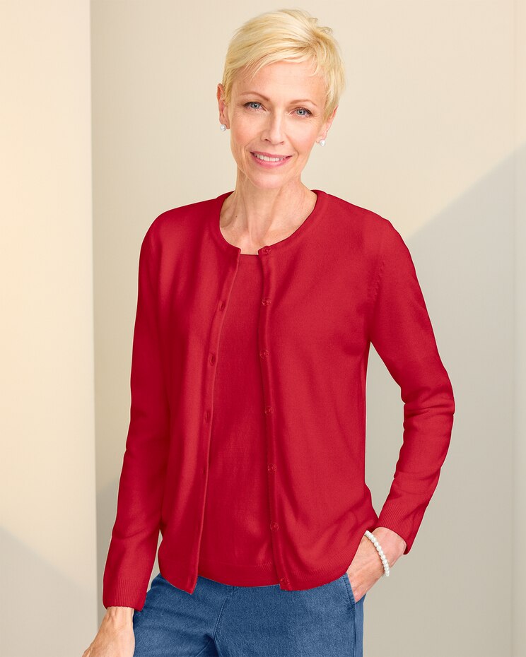 Soft Spun™ Button-Front Cardigan image number 1