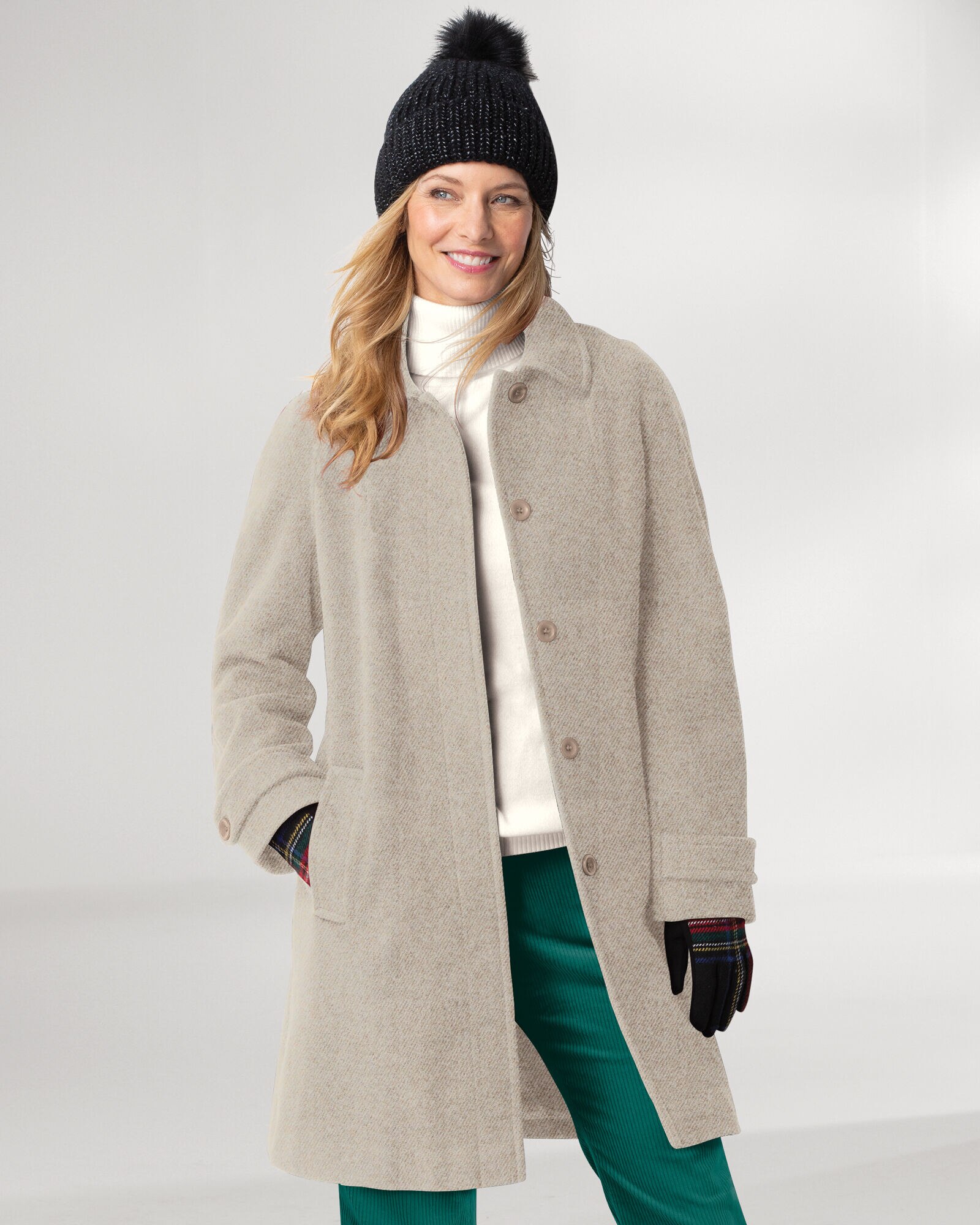 Wool Balmacaan Coat | Draper's & Damon's