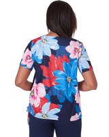 Alfred Dunner® All American Dramatic Flower Top with Ruching thumbnail number 2
