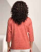 Leaf Embroidery Tee by Alfred Dunner thumbnail number 2