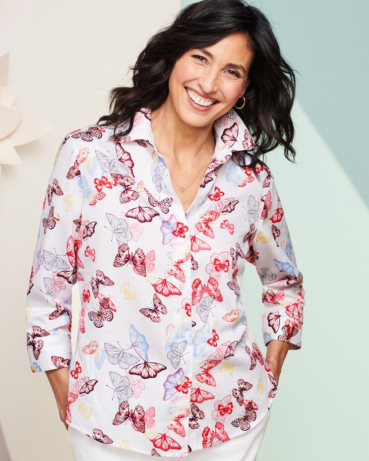 Foxcroft Butterfly Brights Shirt image number 1