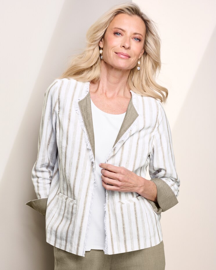Fringed Stripe Jacket image number 1