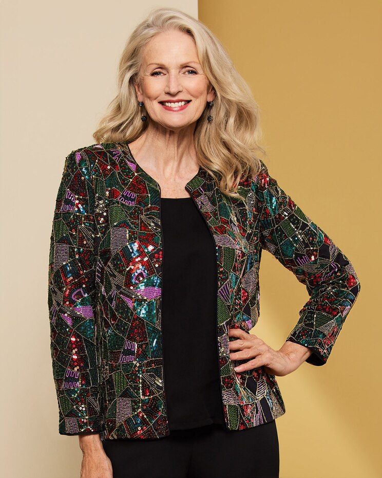 Stained Glass Sequin Jacket image number 1