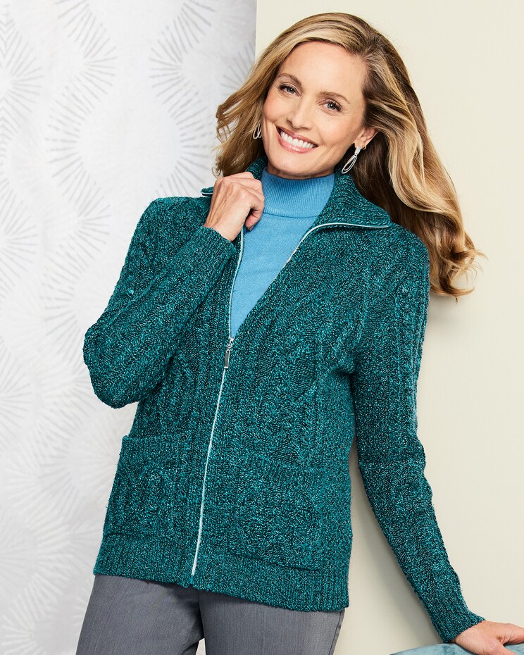 Cable Sweater Jacket image number 1