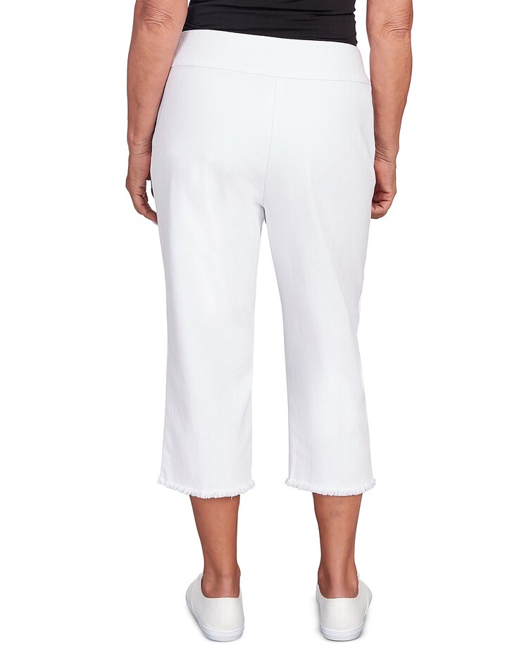 Alfred Dunner® Superstretch Denim Fringe Capri Pant image number 2