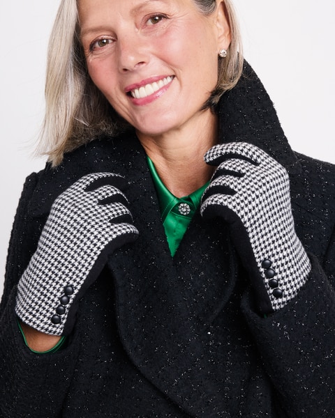 Houndstooth Gloves