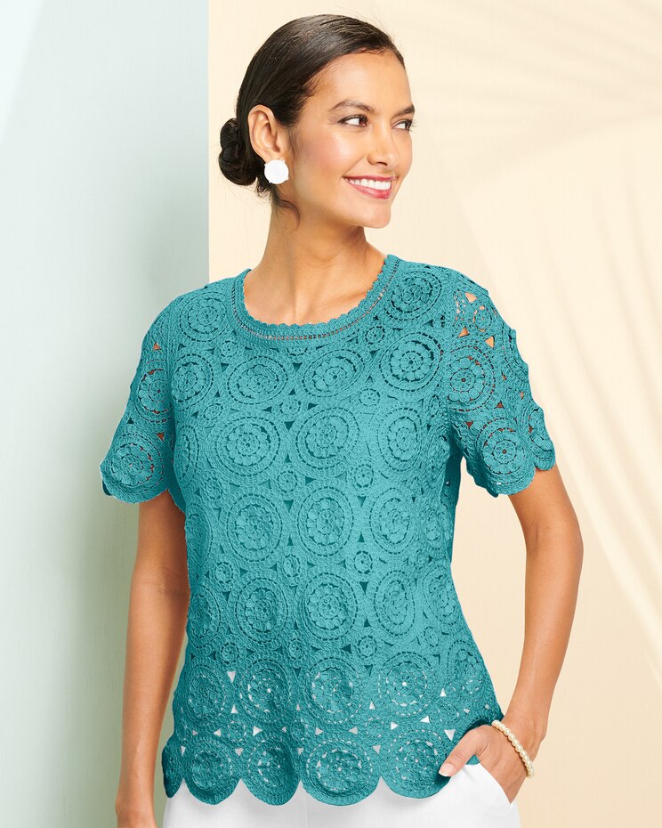 Crochet Medallion Top image number 1