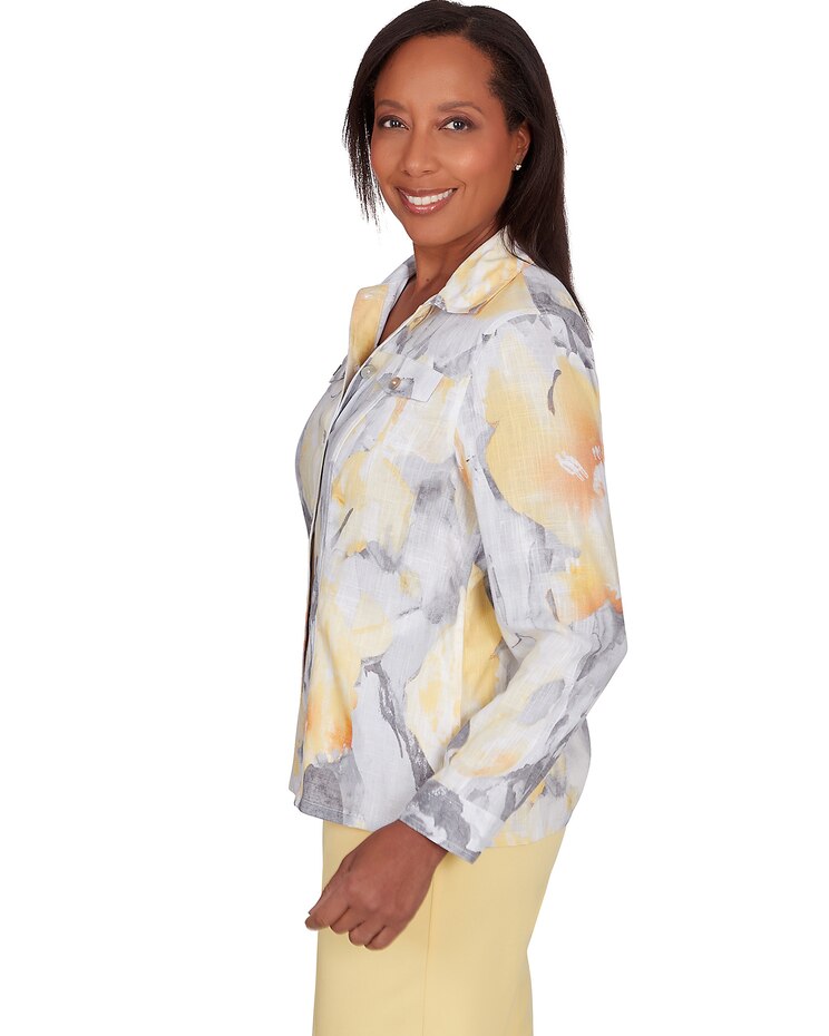 Alfred Dunner® Charleston Abstract Watercolor Jacket image number 4