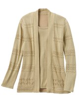 Shimmer Pointelle Sweater Set thumbnail number 5