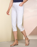 Soft Stretch Denim Embellished Capri thumbnail number 1