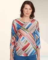 Stripe Patchwork Top by Alfred Dunner thumbnail number 1