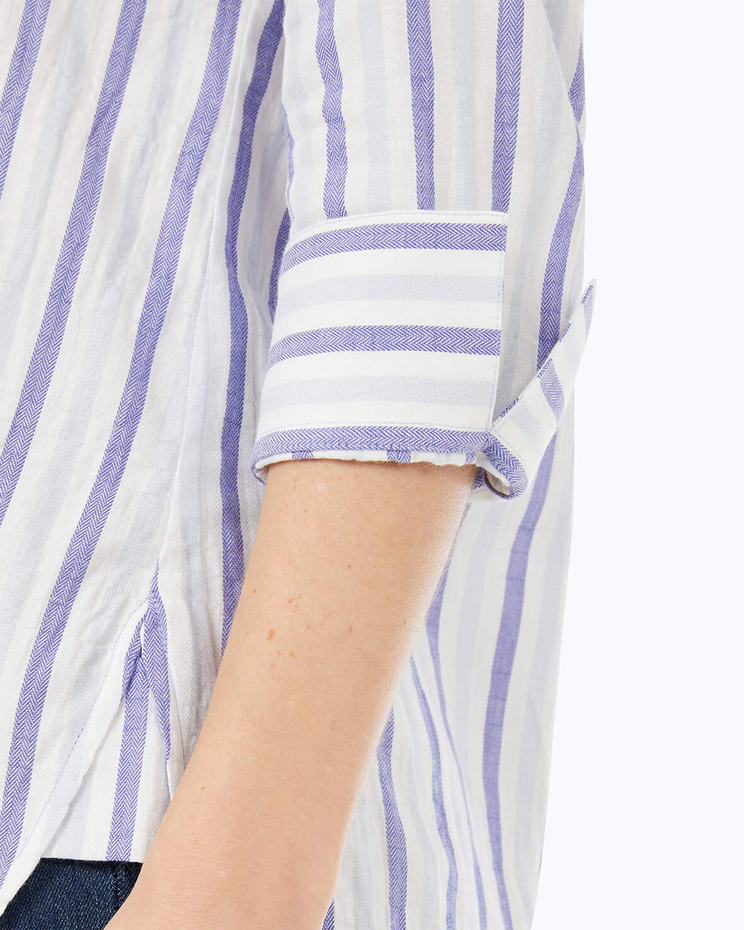 Foxcroft Germaine 3/4 Sleeve Soft Stripe Shirt image number 4