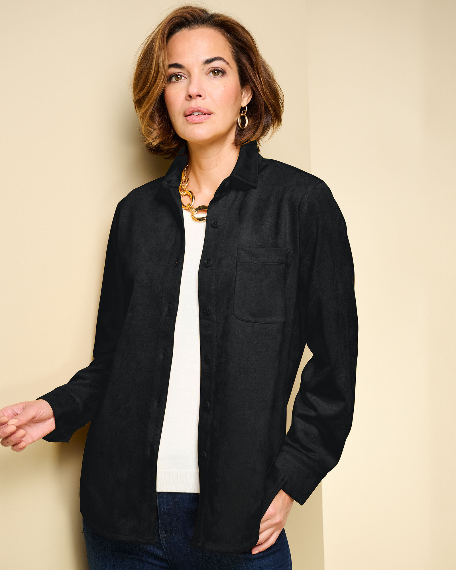 Women's microsuede jacket new arrivals