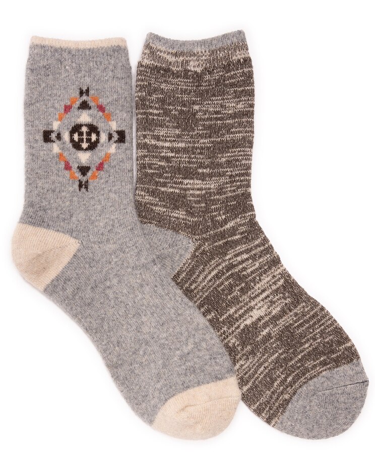 MUK LUKS® Women's 6" Wool Socks 2 Pair Packs Socks image number 1
