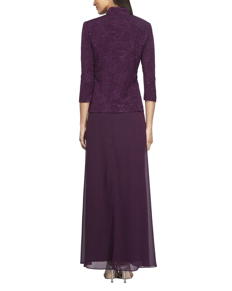 Jacquard Knit Long Jacket Dress  image number 4