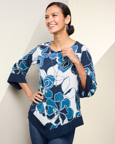 CL Patch Floral Top by Alfred Dunner