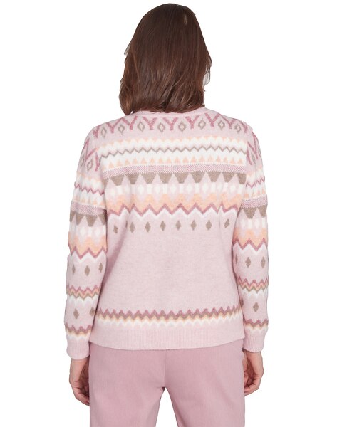 Alfred Dunner® Telluride Floral Embroidered Fairisle Sweater