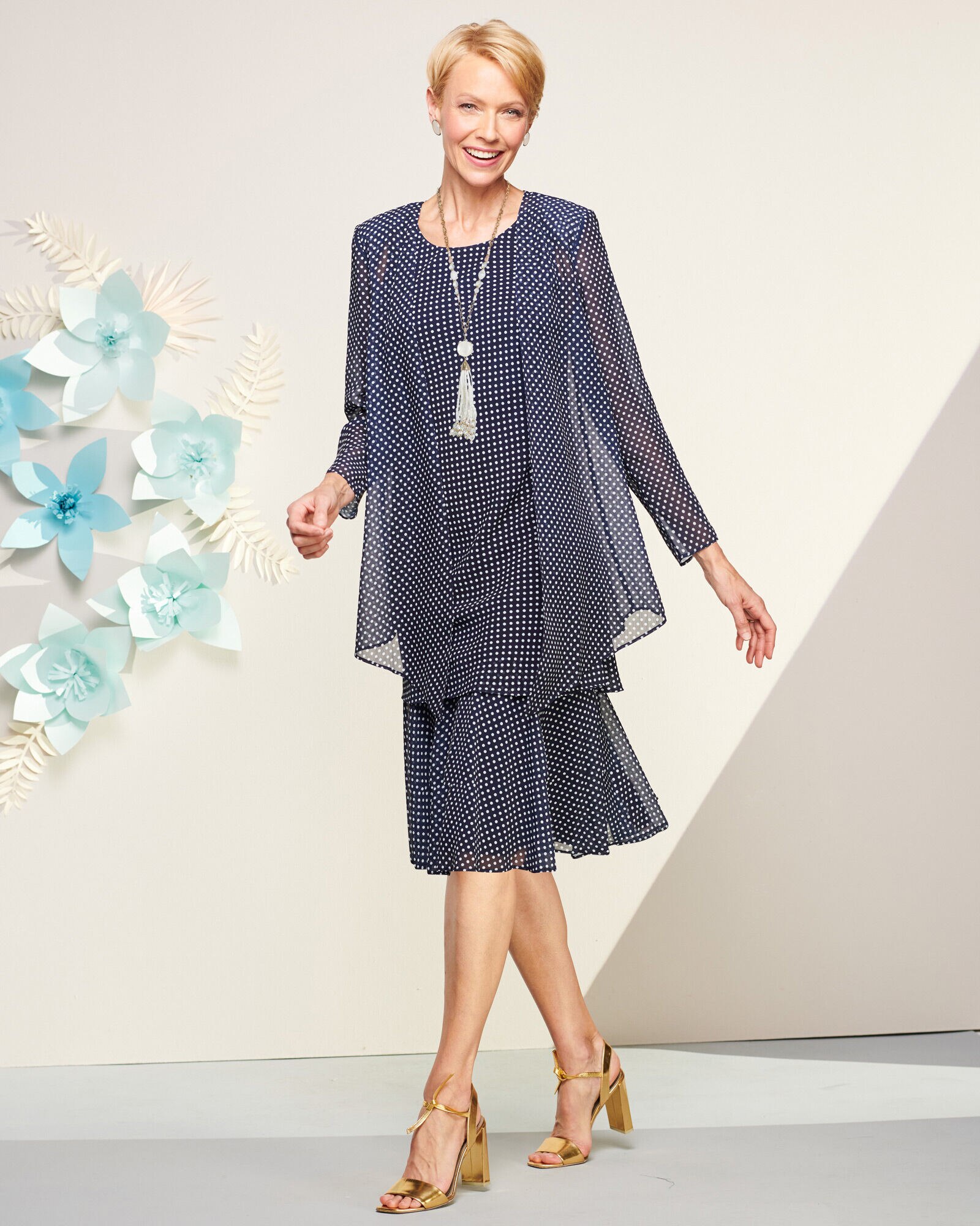 Flirty Dot Jacket Dress