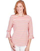 Ruby Rd® Patio Party Knit Yd Stripe Top thumbnail number 1