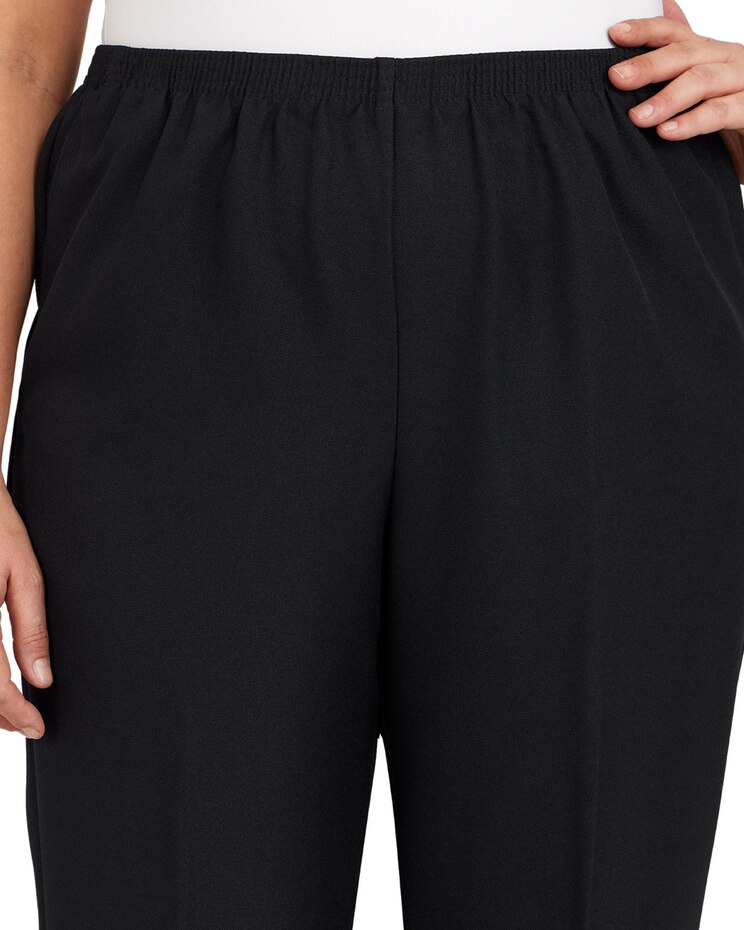 Alfred Dunner Classic Tailored Textured Proportioned Straight Leg Pants image number 4