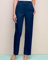 Herringbone Straight Leg Pull-On Pants thumbnail number 1