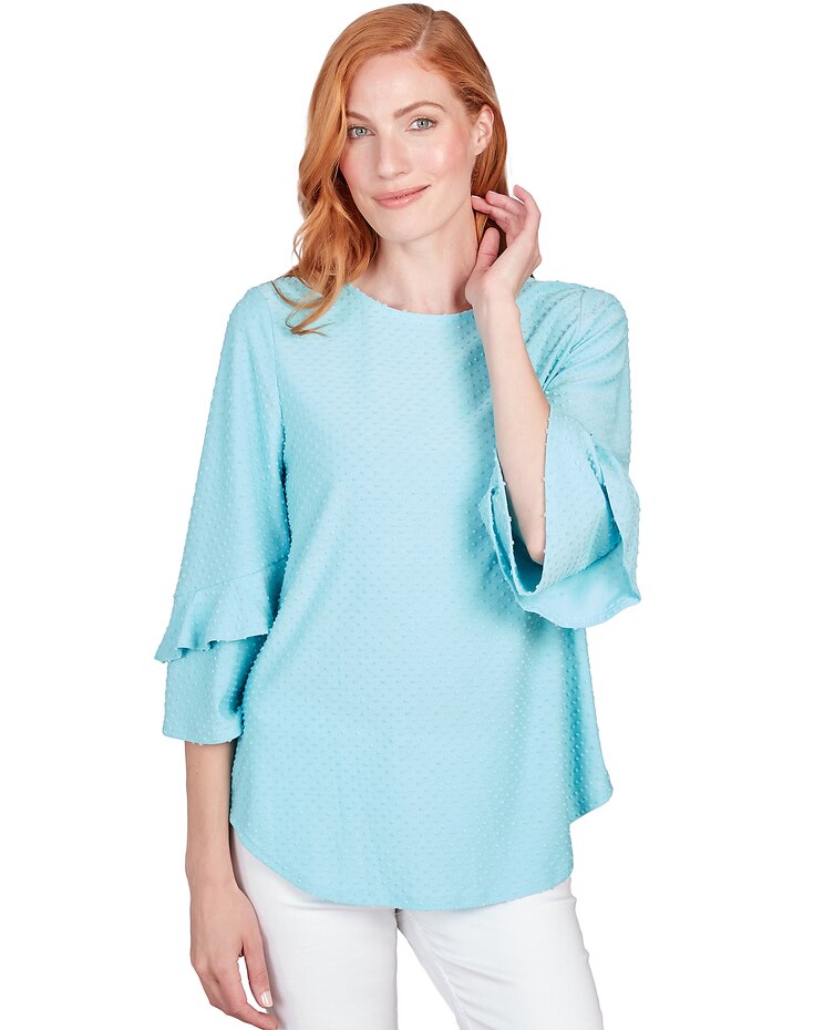 Ruby Rd® By The Sea Knit Swiss Dot Top image number 1