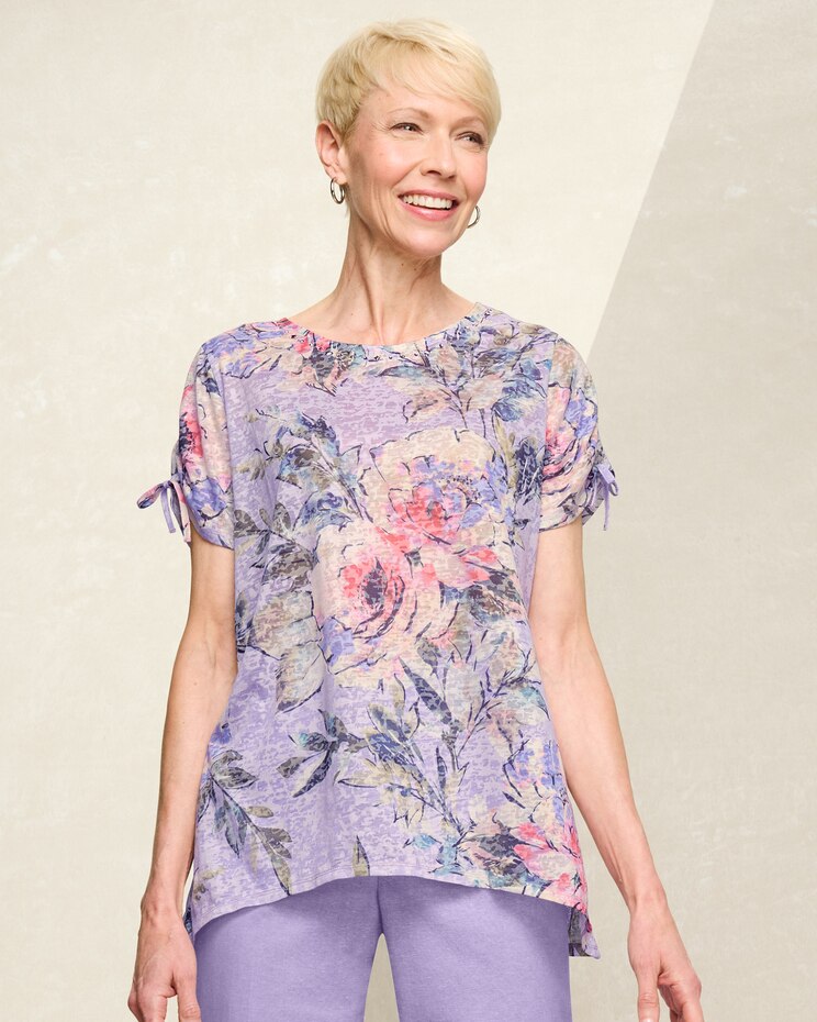 Alfred Dunner Burnout Floral Tee image number 1
