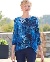 Ombré Jacquard Twist Hem Top thumbnail number 1