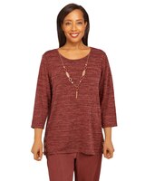 Alfred Dunner® Sorrento Mélange Knit Top thumbnail number 1