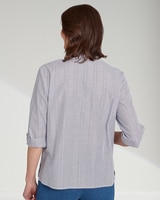 Metallic Striped Shirt with Embroidery by Alfred Dunner thumbnail number 2