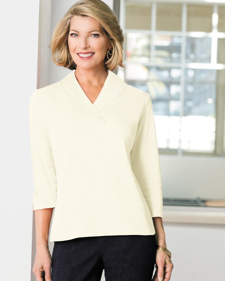 Essential Shawl Collar Tee image number 1