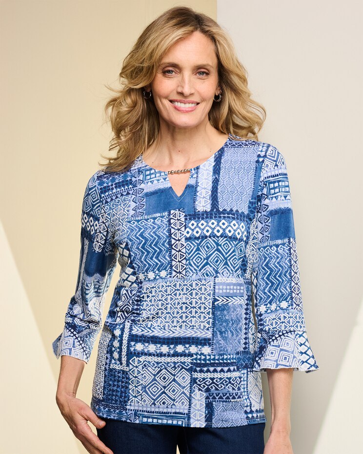 CL Patchwork Tee by Alfred Dunner image number 1
