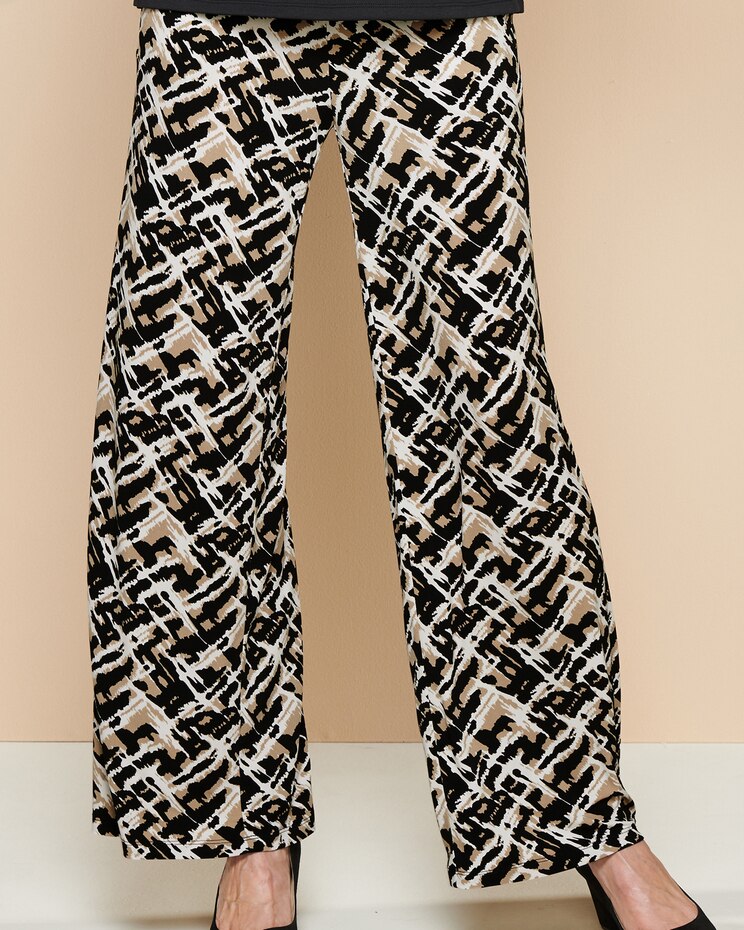 Abstract Neutral Knit Pants image number 1