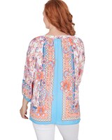Ruby Rd® Patio Party Woven Patio Floral Top thumbnail number 2