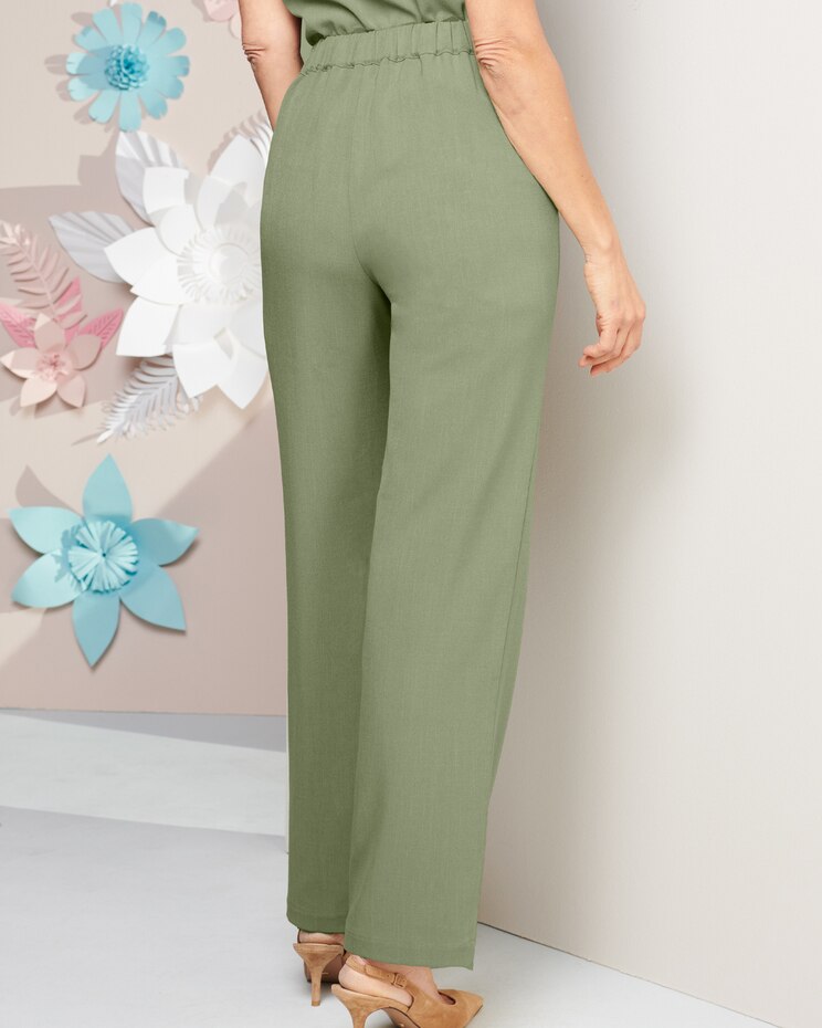 Look-Of-Linen Drawstring Pants image number 3
