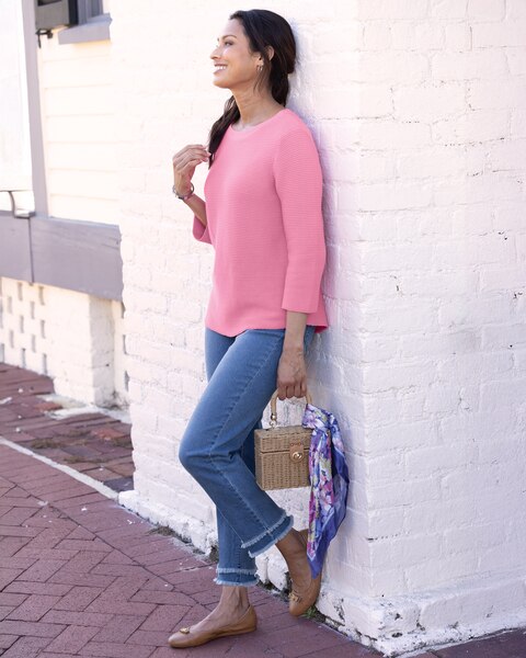 Ottoman-Rib Pullover