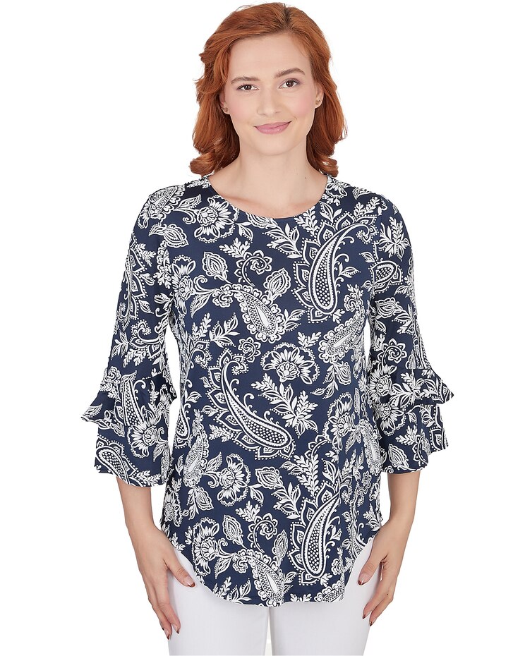 Ruby Rd® By The Sea Knit Monotone Top image number 1