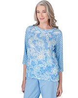 Alfred Dunner® Hyannisport Crew Neck Floral Top thumbnail number 3
