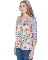 Alfred Dunner® Scottsdale Floral Geometric Triple Knot Top thumbnail number 3