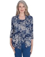 Alfred Dunner® Classics Animal Melange Two in One Top thumbnail number 1