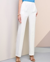 Herringbone Straight Leg Pull-On Pants thumbnail number 1