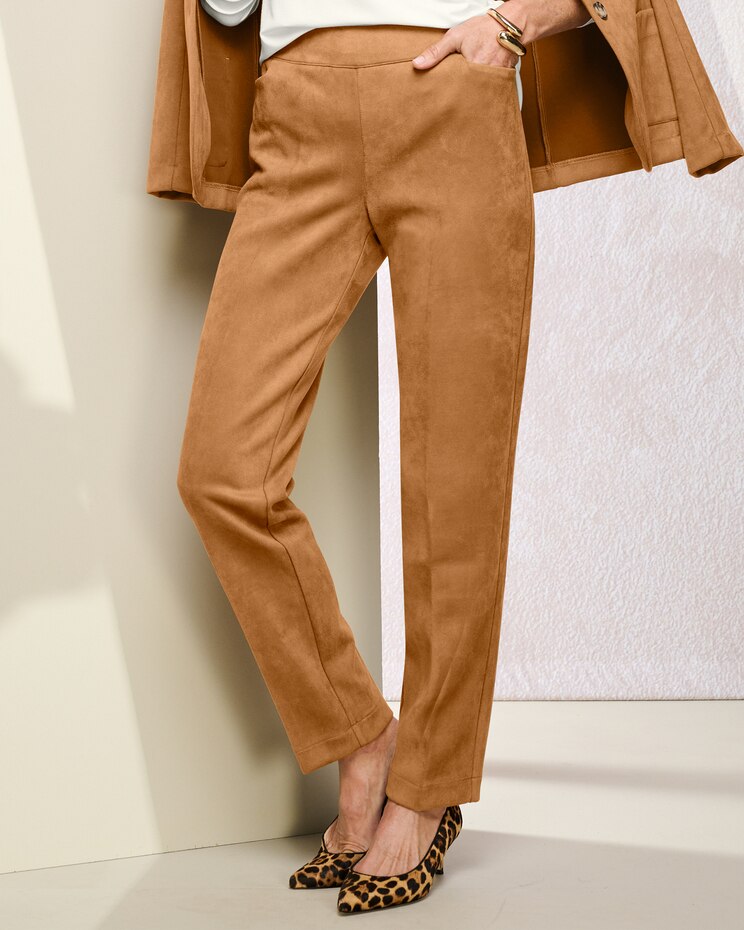 Slimtacular® Microsuede Tapered Pants image number 1