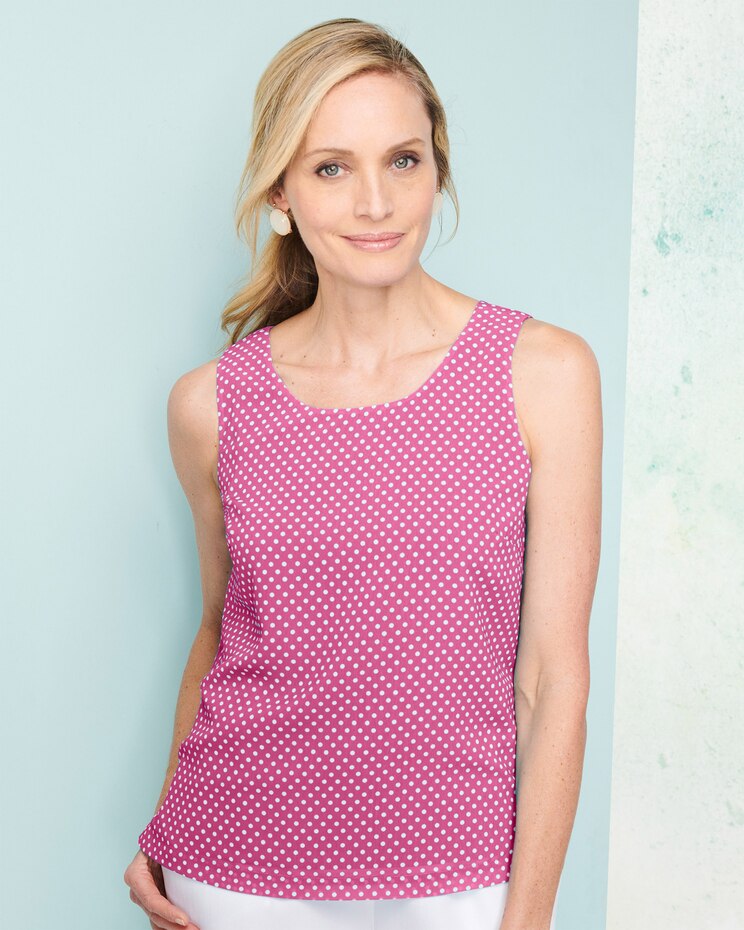 Chiffon Dot Print Tank Top image number 1
