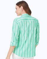 Foxcroft Hampton Long Sleeve Beach Stripe Shirt thumbnail number 3