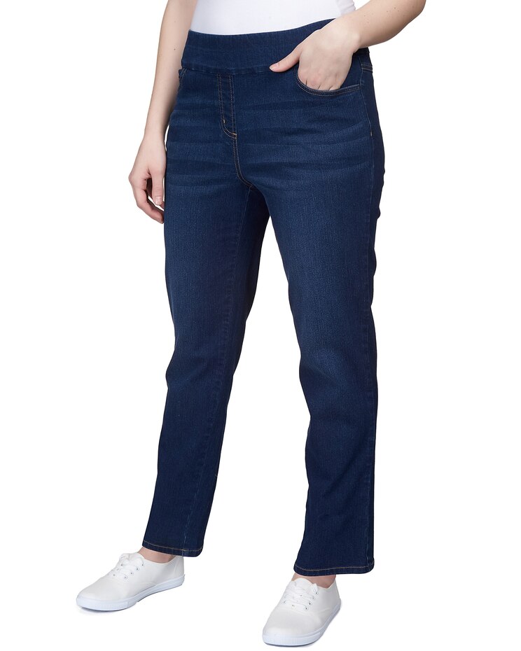 Alfred Dunner® Autumn Weekend Pull On Stretch Denim Short Length Pant image number 3