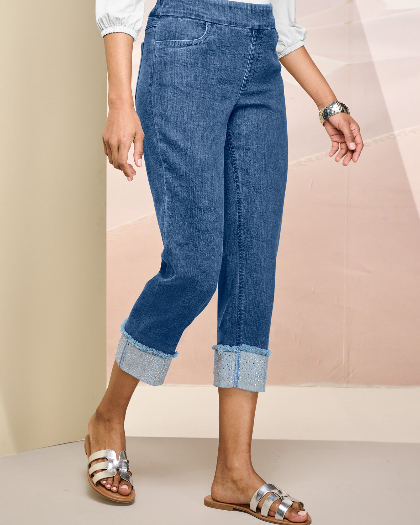 Rhinestone capris deals