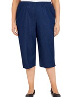 Alfred Dunner Classic Denim Pull-On Capri With Side Slits  thumbnail number 1
