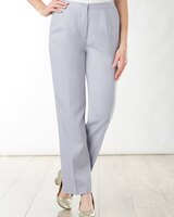 Herringbone Straight Leg Zip-Front Pants thumbnail number 3