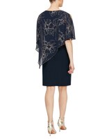 S.L. Fashions Asymmetrical Overlay Dress thumbnail number 2