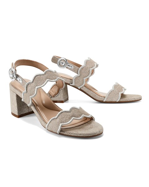 Scalloped Heel Slingback